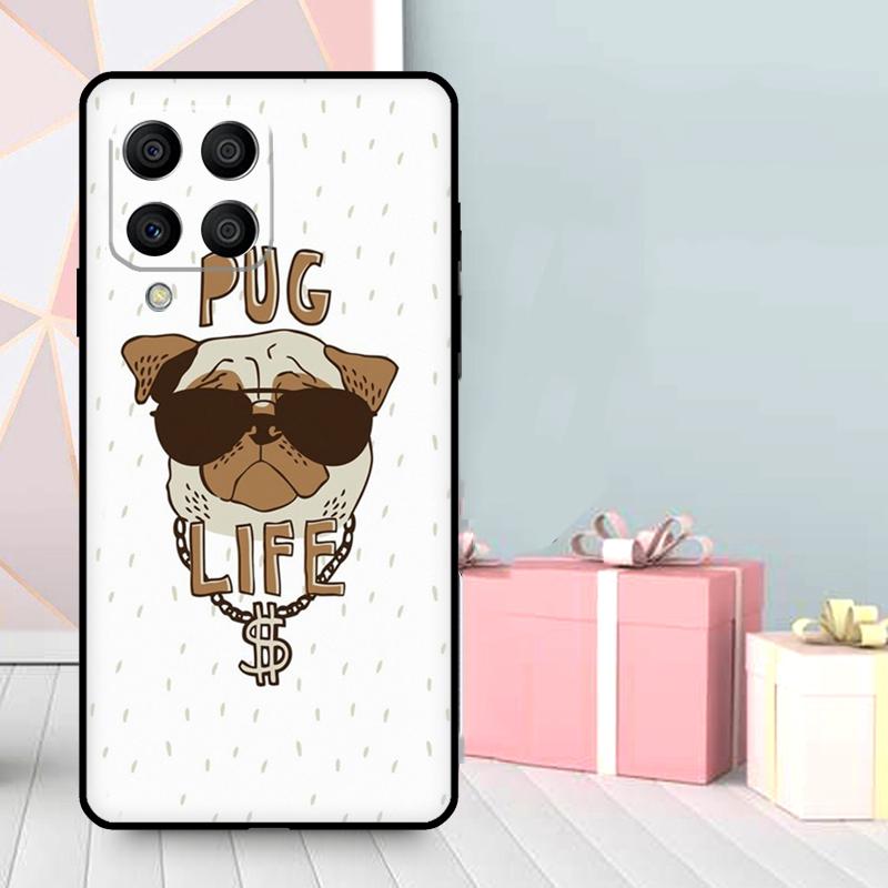 Смешной мультяшный чехол с мопсом для Samsung Galaxy M06 M11 M31 M14 M34 M54 M12 M32 M52 M15 M13 M16 M36 M56 M53 M35 M55