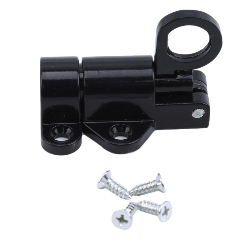 Aluminum Alloy Black/Gray Window Gate Security Pull Ring Spring Bounce Door Bolt Automatic Latch Lock Black Grey Window