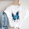 Tee Top Women Print Summer Fashion Tshirt Dandelion Butterfly Plant Clothing Casual Short Sleeve Lady Female Graphic T-shirt
