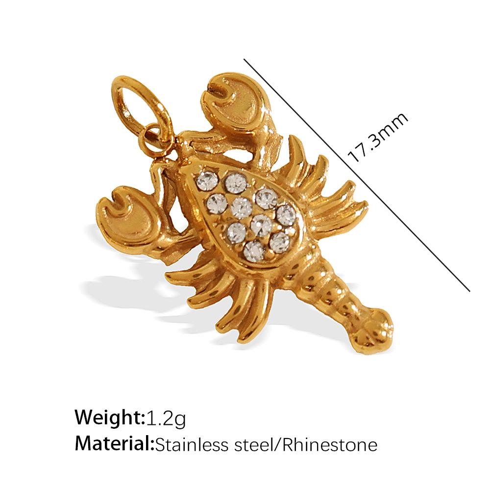 Exquisite Diy Diverse Diamond Pendant Accessories Stainless Steel Gold Plated Versatile Pendant Collection