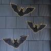 Halloween LED Bat Decoration Spooky Light Up Flying Bat Ornament for Holiday Indoor Outdoor Porch Tree Yard Lawn Decoration