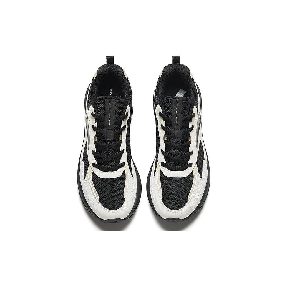 Anta Дышащие амортизирующие увеличивающие рост износостойкие низкие ретро кроссовки женские кроссовки черный белый зеленый 922345595-2