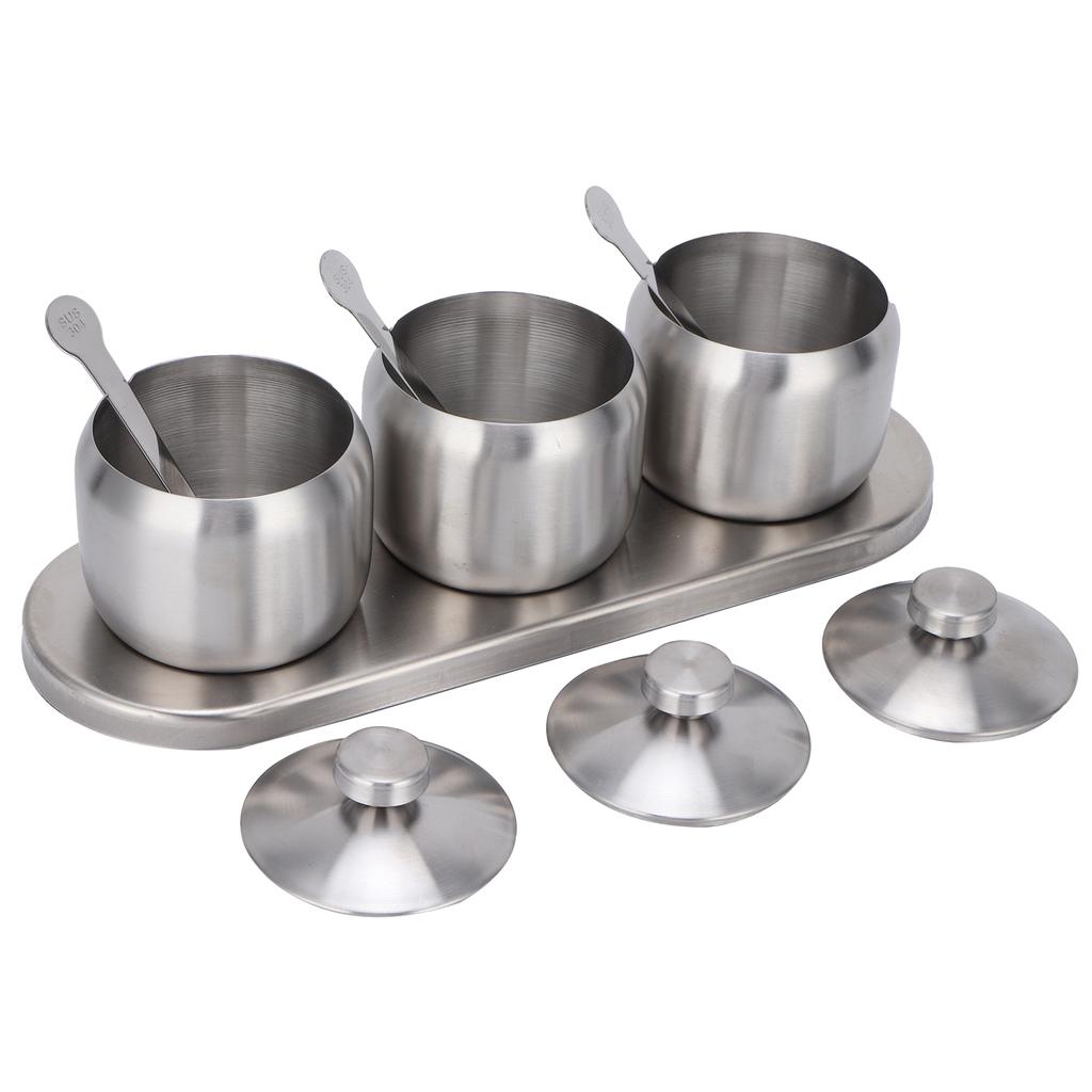 Набор для приправ из нержавеющей стали 304, бутылка-контейнер для специй, соли, сахара и перца