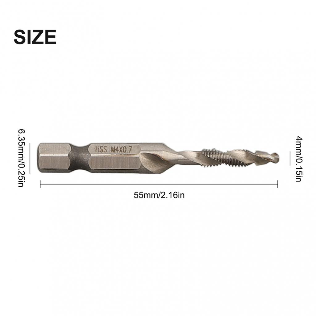 Сверла с шестигранным патроном для резьбонарезного станка M3-M10 Silver