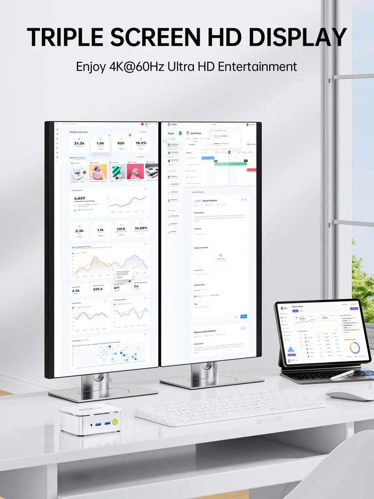 Мини-ПК GMK G10 16 ГБ ОЗУ + 1 ТБ SSD AMD Ryzen 5 3500U Графика Radeon Vega 8 WINDOWS 11