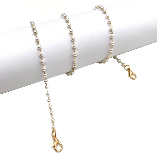 Изысканная цепочка для очков Многофункциональный шнурок для очков из искусственного жемчуга Стильный яркий шнурок для очков для вечеринки EMA