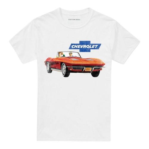 Chevrolet Unisex Adult Corvette Advert Vintage T-Shirt