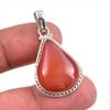 Natural Carnelian Gemstone Handmade 925 Solid Sterling Silver Pendant 1.50" E4F40