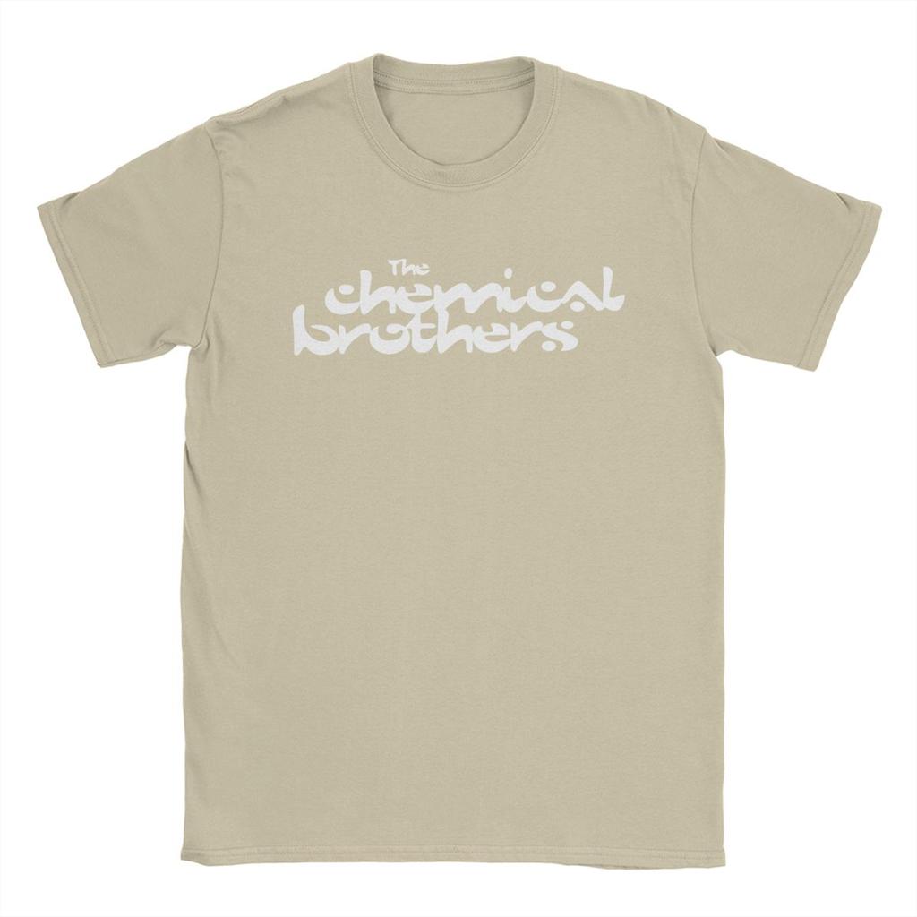 Мужские футболки The Chemical Brothers Хлопковые топы Смешные футболки с коротким рукавом и круглым вырезом Графические футболки