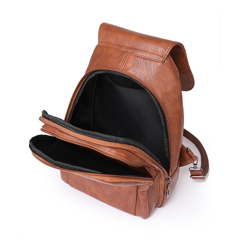 PU Backpack Women's Solid Color Large Capacity Travel Backpack