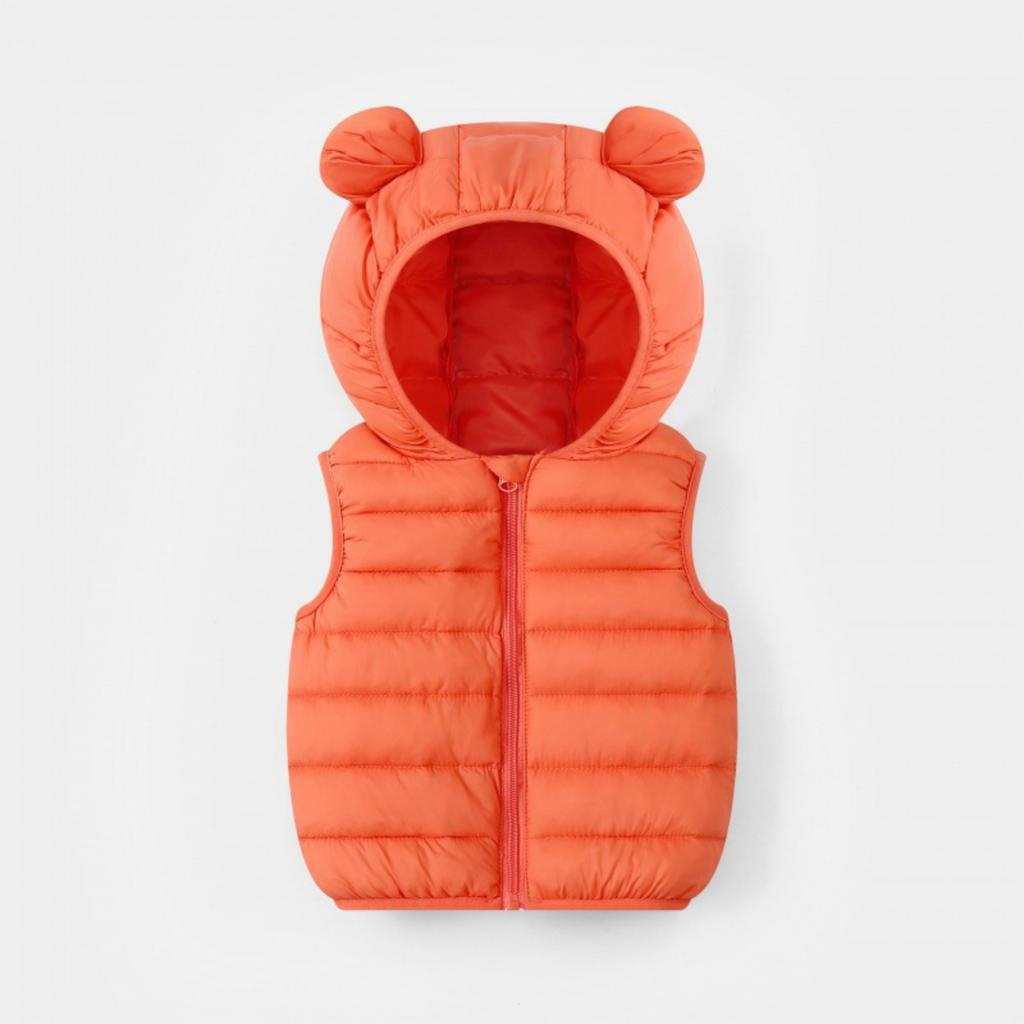 Детские повседневные однотонные утолщенные жилеты для мальчиков и девочек