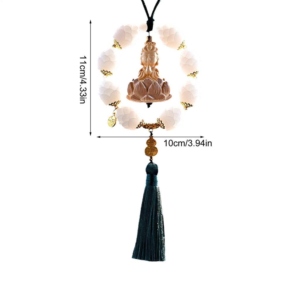 Будда Подвеска для Интерьера Автомобиля Декоративный Шарм для Зеркала Заднего Вида Подвесное Эстетичное Украшение Будды Для Грузовика Автодома Минивэна Пикапа