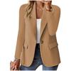 Women's Single Button Straight Anti-Wrinkle Jacket Long Sleeve Formal Business Office Lady 2025 Spring Autumn