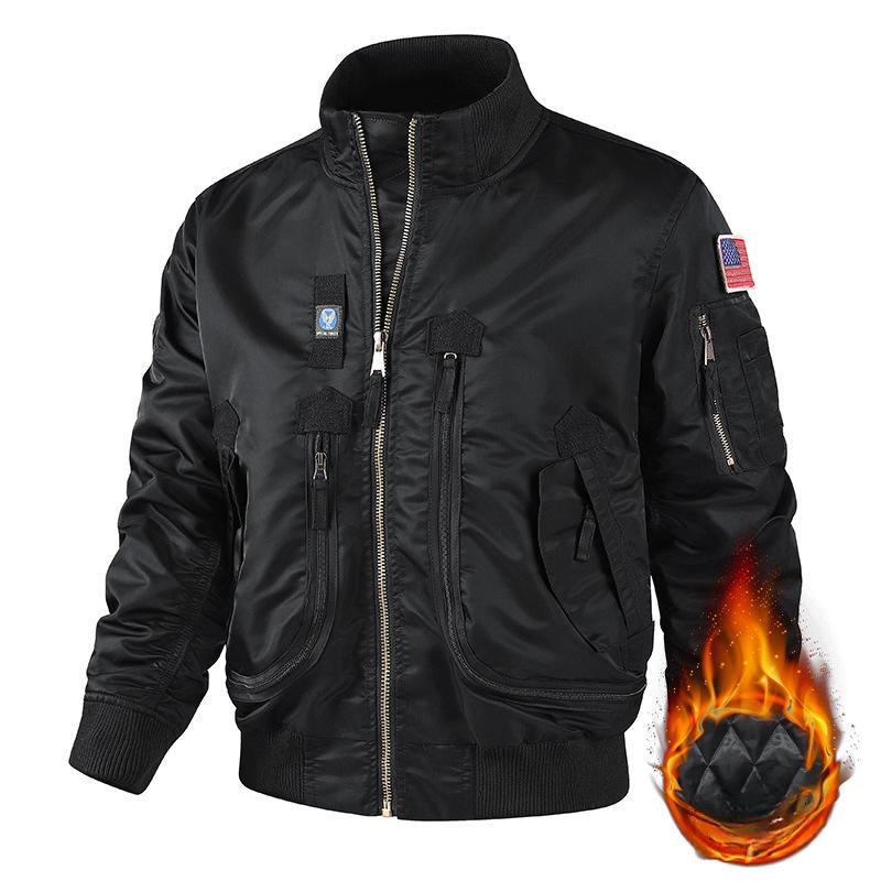 Куртка с бейсбольным воротником, летная куртка, осенне-зимняя, пилотская куртка ВВС, мужская бейсбольная форма, короткая тактическая куртка-стойка для мужчин