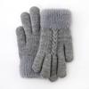 Kids Winter Glove Double Layer Thick Warm Thermal Fleece Lined Windproof Knit Gloves for Children Soft Plush Outdoor Play Gloves