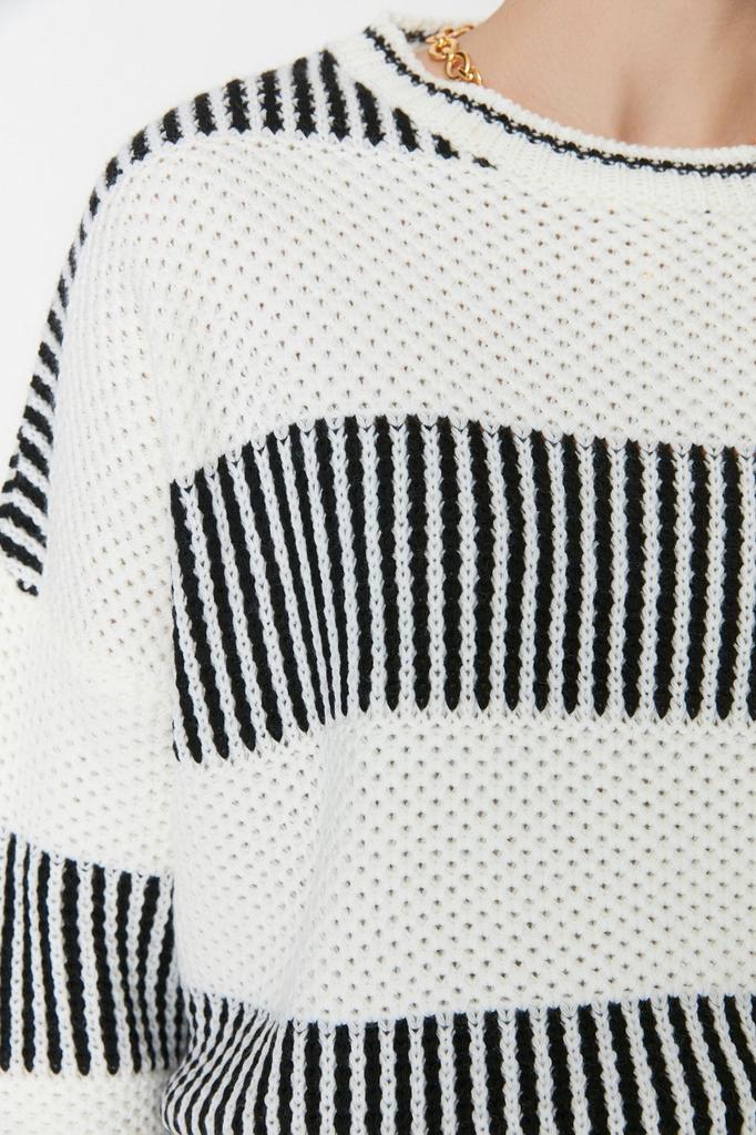 Женский свитер в элегантном стиле, трикотаж с цветными блоками, свитер