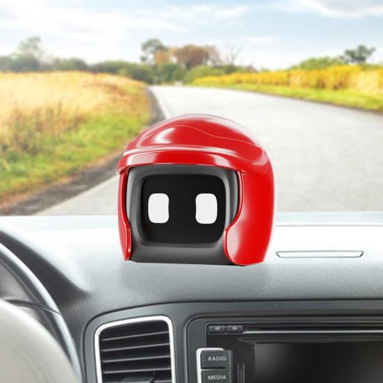 Шлем автомобиля робот милый водительский приятель робот фигурка игрушечная машинка приборная панель мини украшение