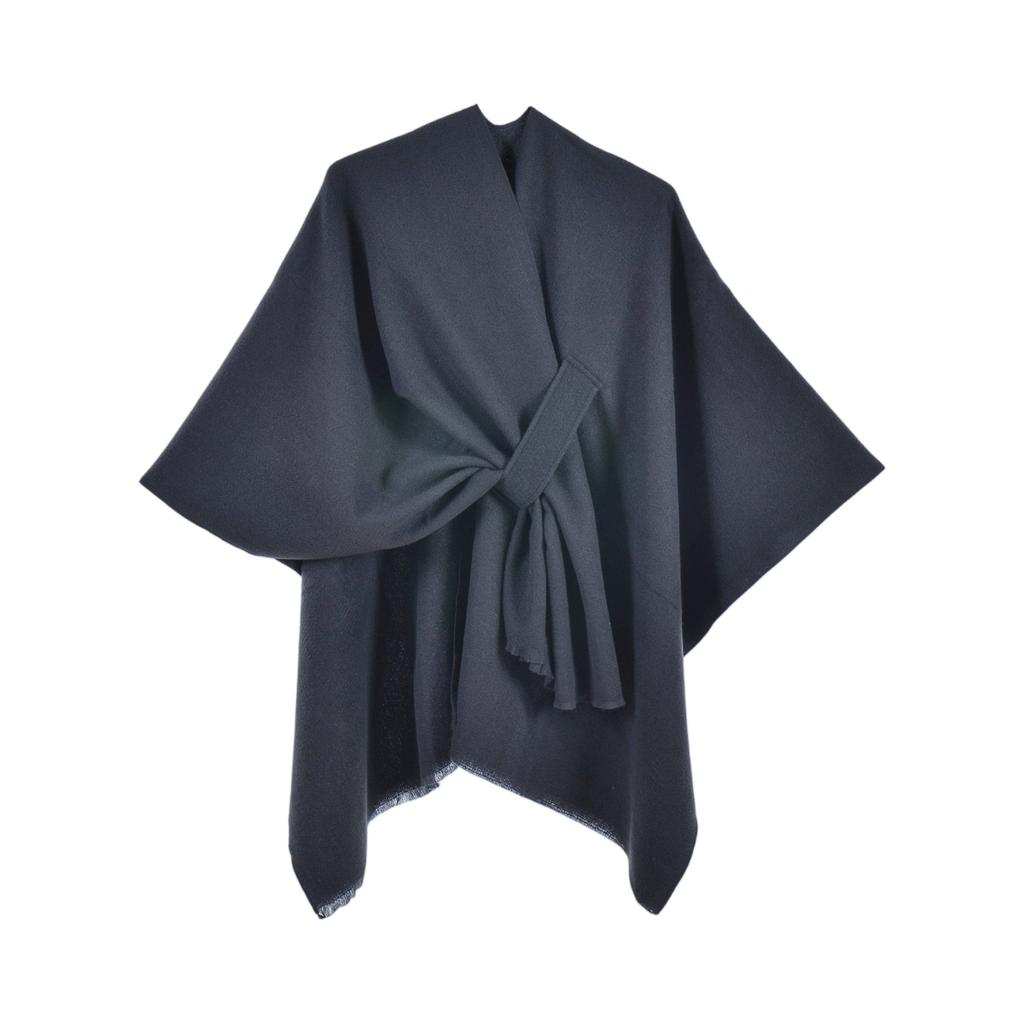 Ladies' Fashionable Warm Cloak, Double-sided Solid Color Slit, Imitation Cashmere, Draped Over Shawl