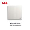 ABB Xuanzhi Безрамочный настенный выключатель Афинский белый с двойным управлением