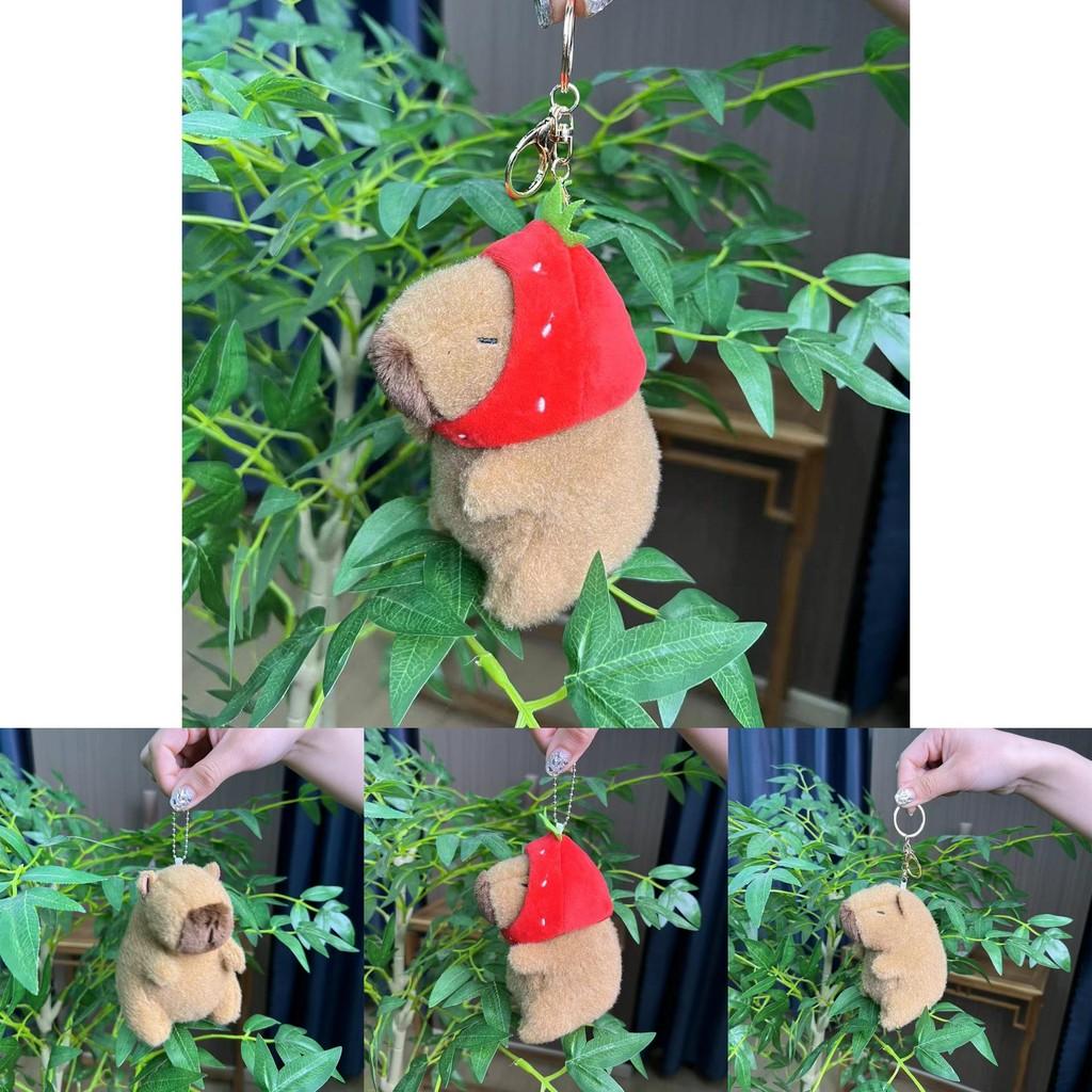 Capybara Plush Whimsical Doll Keychain Adorable Animal Pendant Gift Perfect