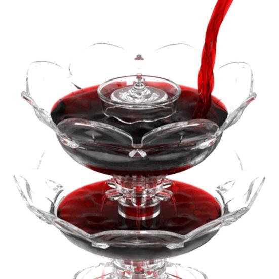 Yousheng Double Layer Drink Dispenser with 6 Shot Glasses Acrylic Liquor Dispenser Wine Divider Quick Pour Bar Accessories