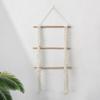 Handmade Tassel Macrame Tapestry Wall Hanging Shelf Boho Cotton Rope Woven Plant Hanger Wood Wall Decor