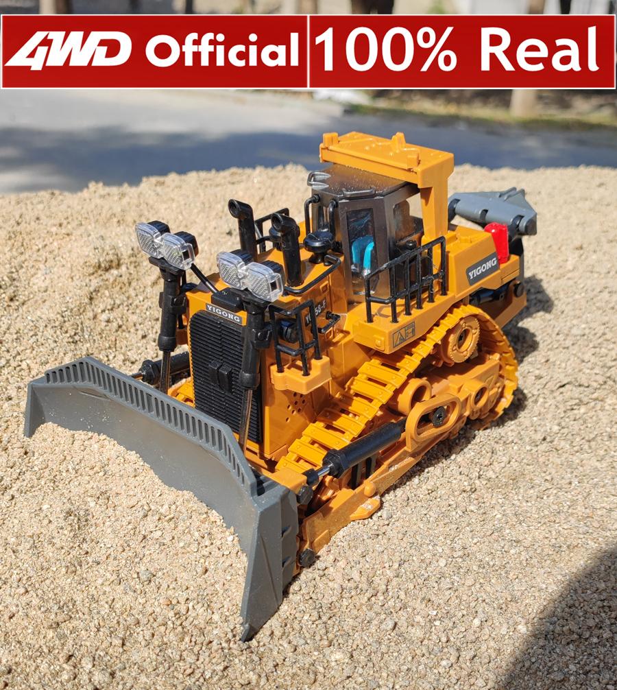 Remote Control Excavator Toy Radio Controlled Rc Dump Truck Vehicle Crawler Bulldozer Construction Car Gifts For Kids Boys