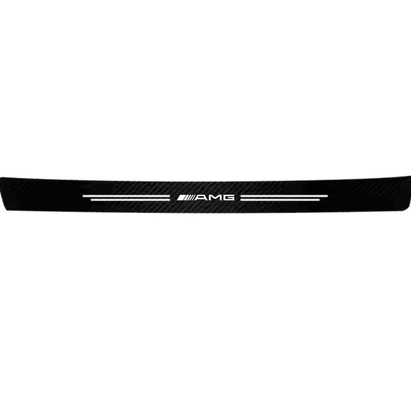 NGKP8 For Mercedes Benz AMG A B C W203 W204 C260 E300L A200L GLC300 CLA1/4/5Pcs Car Door Sill Scuff Plate Decor Carbon Fiber Stickers