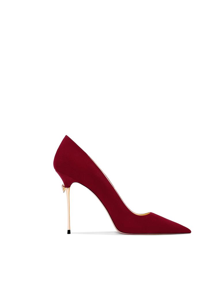 Осенние высококачественные женские туфли на высоком каблуке, классические туфли-лодочки с острым носком, модные туфли на тонком каблуке для офиса