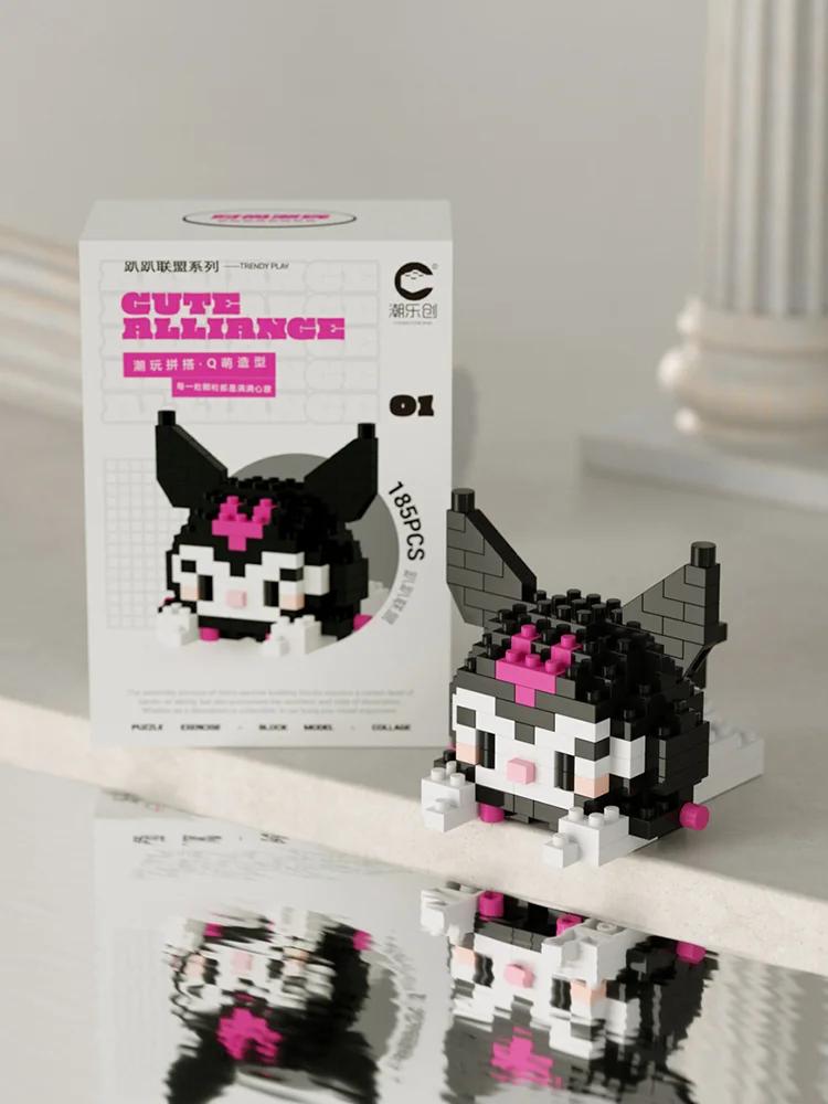 Keeppley Sanrio Hello Kitty Аниме Фигурка Конструктор My melody Kuromi Собранная Модель Куклы Cinnamoroll Детские Подарки