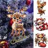 2D Acrylic Cartoon Fawn Christmas Tree Pendant Christmas Cartoon Cute Elk Hanging Decorations New Gifts Party Decor