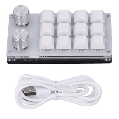 Мини-клавиатура USB с 12 клавишами, многофункциональная программируемая клавиатура с 2 ручками для игр
