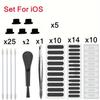 Universal Phone Dust Plug Kit Anti Dust Speaker Mesh Sticker Charging Port Protector with Cleaning Brush for iPhone Samsung Mi