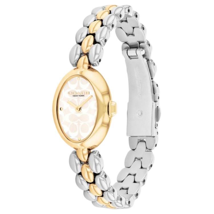 COACH Sammy watch quartz movement stainless steel strap 22mm white dial women's watch waterproof 30 meters CY642