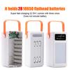Battery Storage Box 21/28 X18650 Super Fast Charging Power Bank Case 10W 22.5W PD QC4.0 3.0 18650 Holder with Camping Light Line
