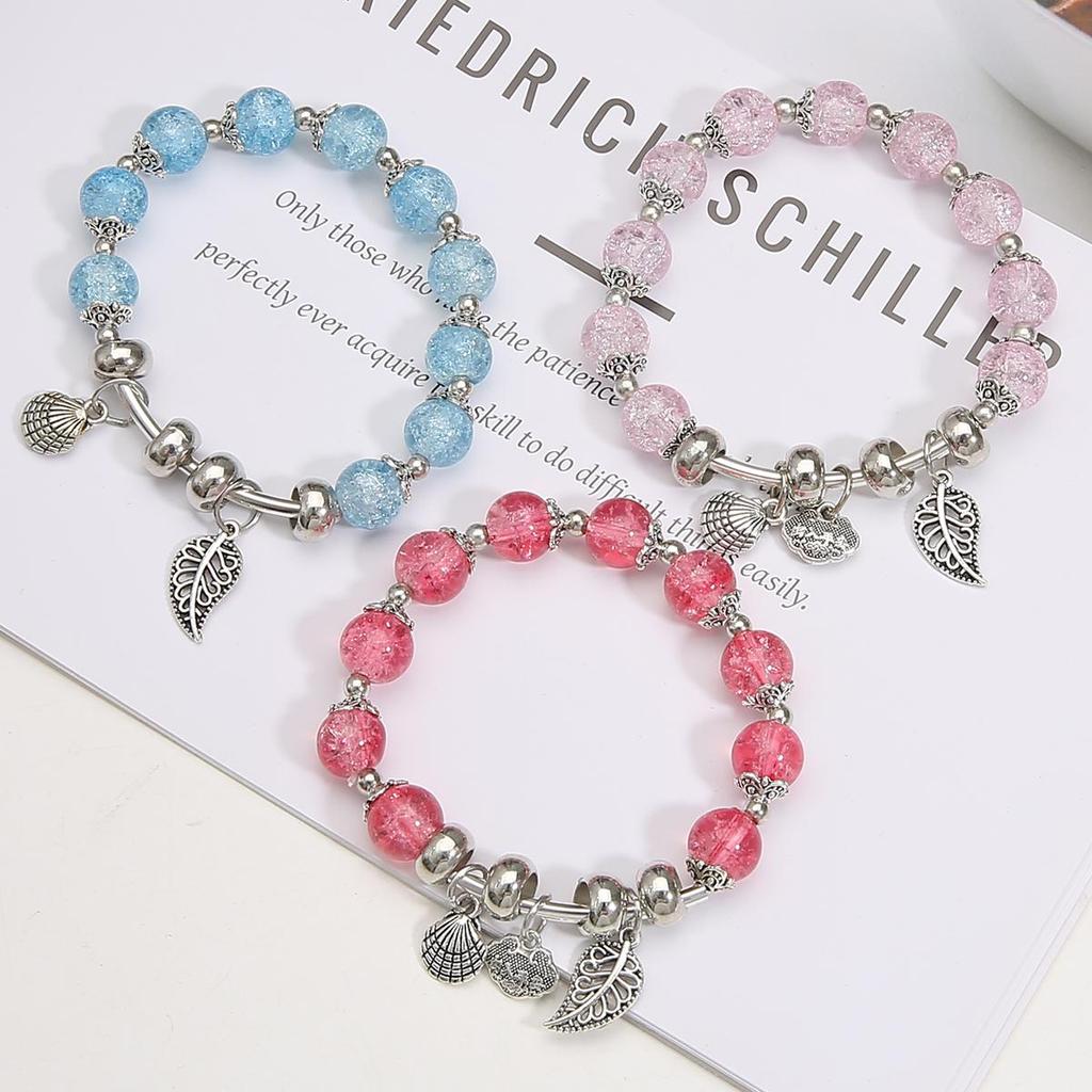 Стеклянные бусины цветочный браслет ювелирные изделия аксессуары для девушек женщин