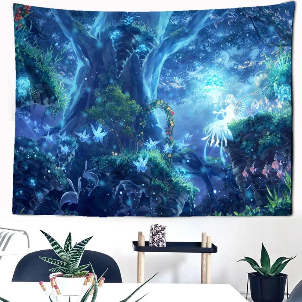 Волшебный лесной домик на дереве Замок Узор Модный домашний декор Гобелен Гостиная Спальня Гобелен