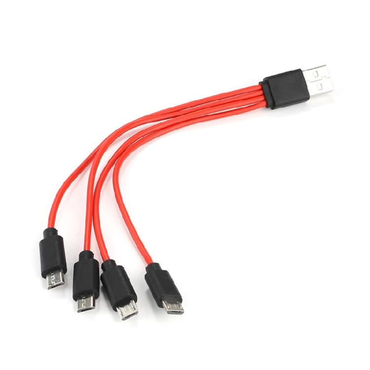 Кабель для множественной зарядки 4 в 1, несколько адаптеров Micro USB, зарядный шнур Micro USB