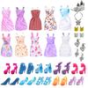 30 шт. кукольной одежды и аксессуаров, одежда для кукол, платья, комплекты обуви, включающие кукольные юбки, украшения