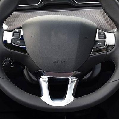 ABS Декоративная накладка на руль автомобиля, наклейка для Peugeot 2008 208 2014 2015 2016 2017 2018, аксессуары для интерьера