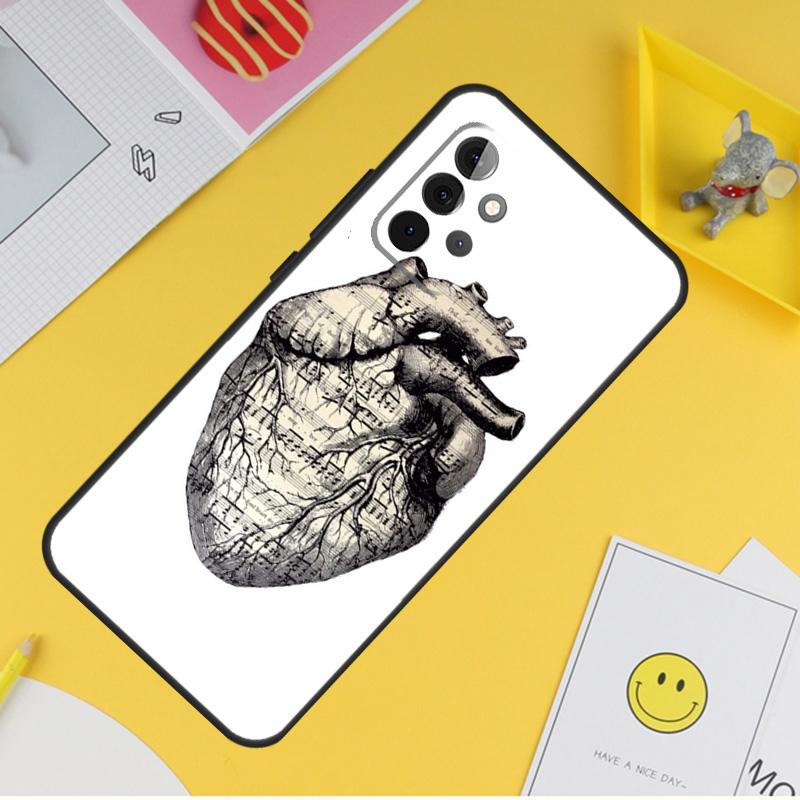 Anatomical Heart Anatomy For Samsung Galaxy A14 A34 A54 A12 A32 A52 A51 A71 A53 A33 A13 A15 A25 A35 A55 Phone Case