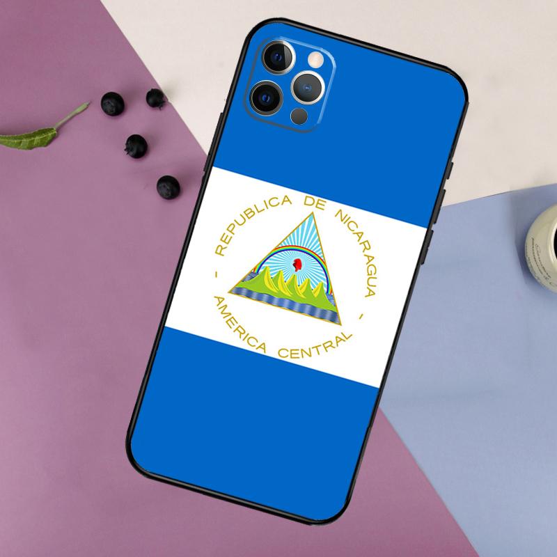 Nicaragua Flag Phone Case For iPhone 16 15 14 13 12 11 17 Pro Max 13 mini 16 Plus 16e 17 Air Bumper Cover