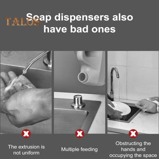 Диспенсер для мыла для кухонной раковины, насос для столешницы из нержавеющей стали с удлинительной трубкой длиной 1 м, вращение на 360 градусов, антикоррозионный насос для мытья рук для дома