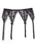 Garter Stocking Full Made In 535030 La Pomme Black [La Pomme] Women's Belt, Stopper, Lace, Cosplay, Japan, Brand,
