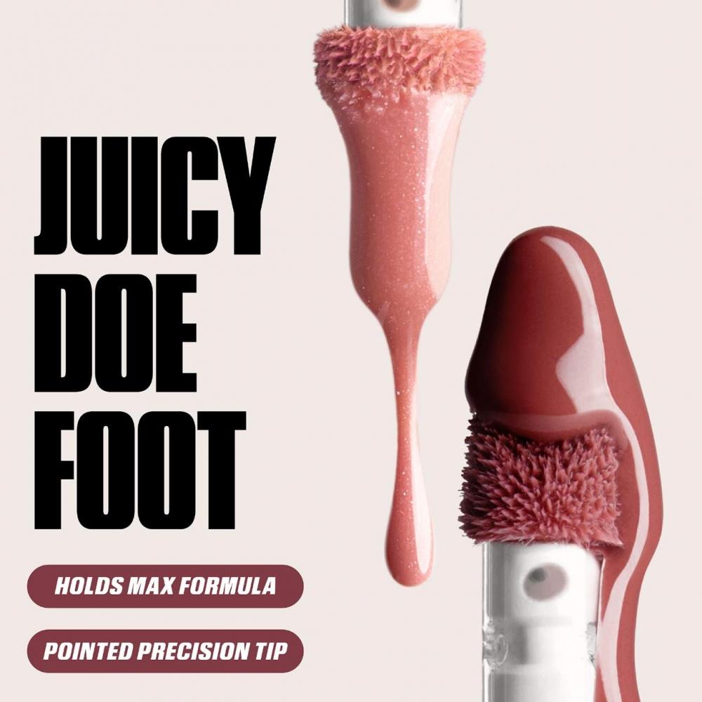 HudA BeAuty FAux Filler Shiny Non Sticky Lip Gloss 0.13 Oz   3.9 Ml She Flirty A Sheer Rosy  Pink Gloss