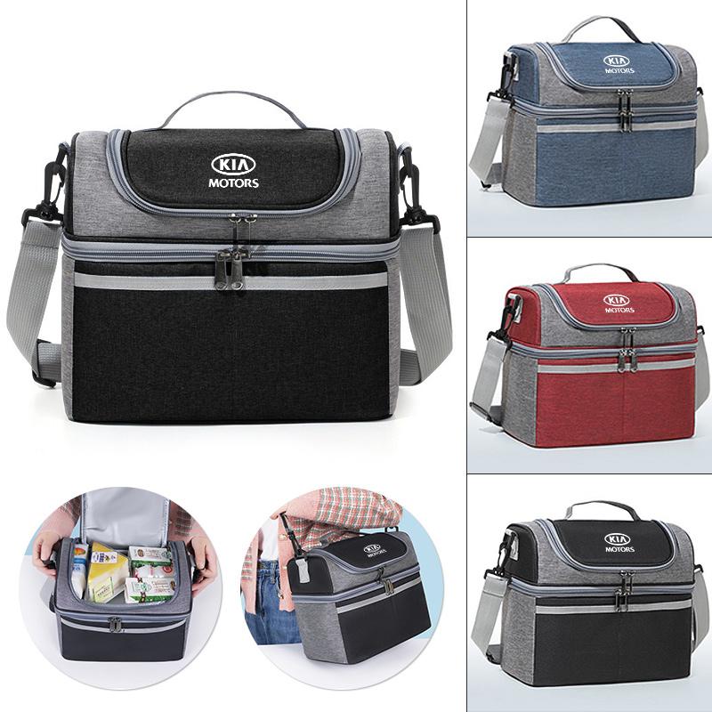 AAOD1 1pcs Reusable Insulated Thermal Bag Women Men Multifunctional Cooler and Warm Keeping Lunch Box For KIA Sportage Ceed Sorento K5