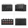 4-Channel Passive Mixer Small Mixer Mixer Stereo Dispenser Mixing Console for KTV Home Stage Stereo Music Sound Card
