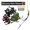 200pcs Carp Fishing Accessories Hook Silicone Tube Anti-tangle Rig Tubing Fit Over Hook 2/4/6/8 For Carp Fishing Tackle