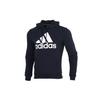Adidas Logo Print Sports Pullover Hoodie Men Hoodie Dark-Blue GC7342