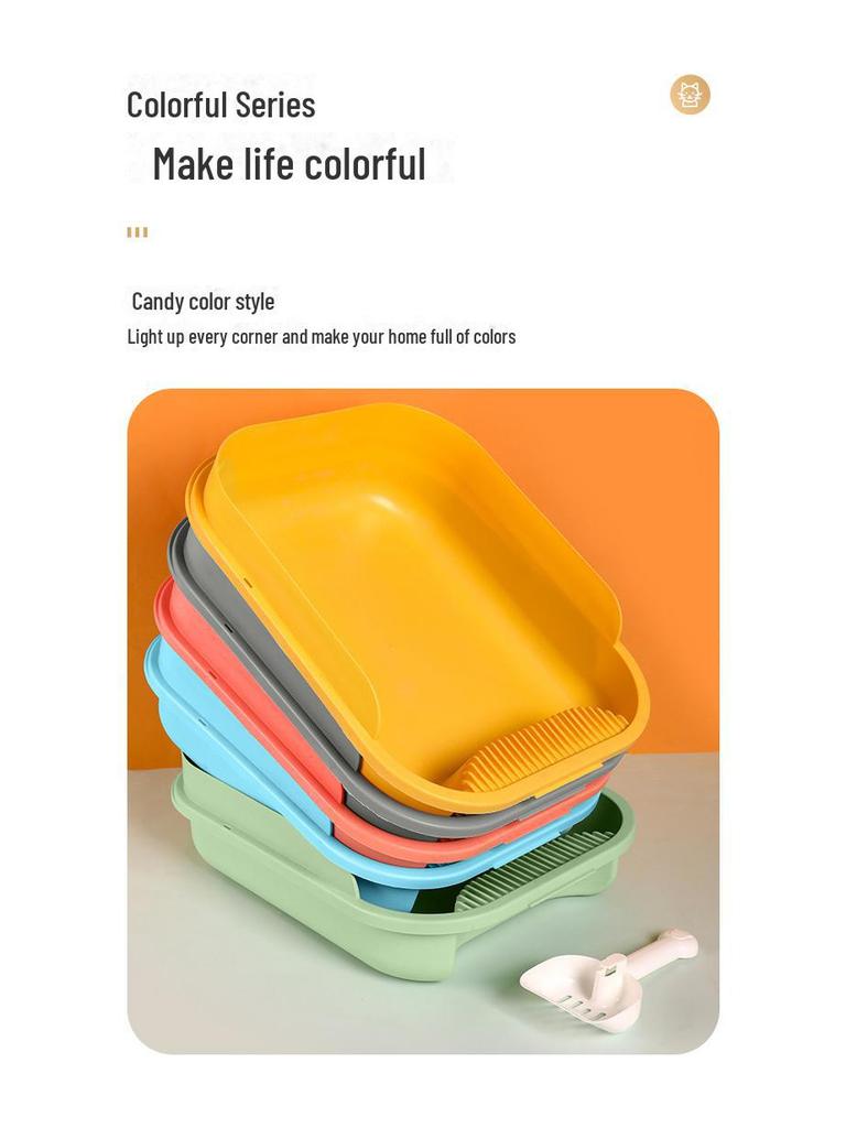 Портативный полузакрытый брызгозащищенный дезодорирующий туалет для кошек